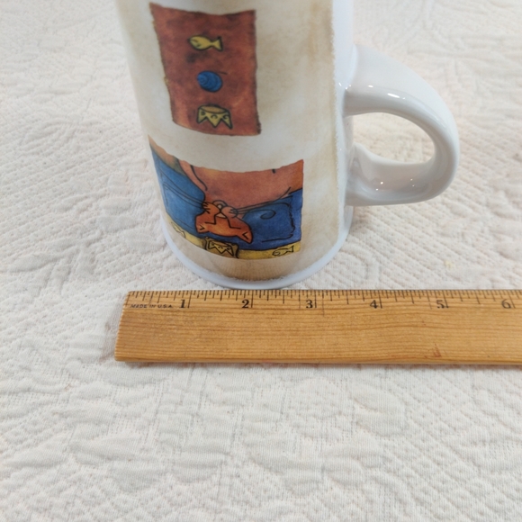 🐾 Aline Gauthier Cat & Fish And Playing With Mouse Design Dinner Coffee Mug - Picture 11 of 12